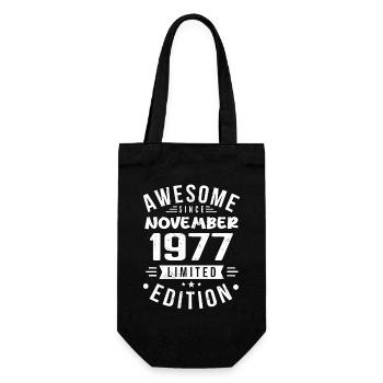 November 1977 Gift Idea Legend November 1977 - Gift Bag for Bottles - black - Front