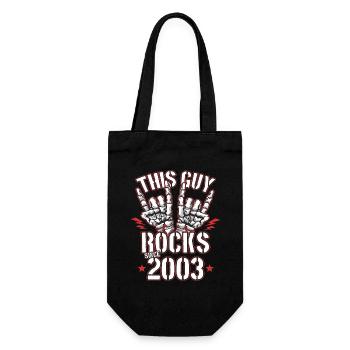 Ce mec fait du rock depuis l’anniversaire du millésime 2003 - Sac à bouteille - noir - Devant