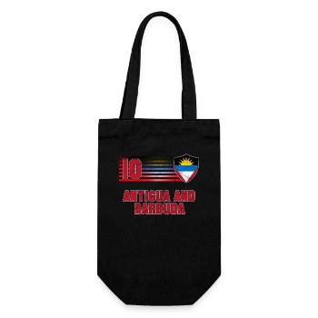 Antigua und Barbuda - Geschenkbeutel für Flaschen - Schwarz - Vorne