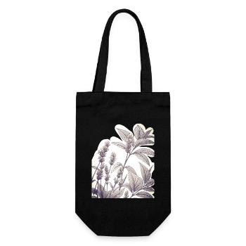 Lavender study in the foliage - Gift Bag for Bottles - black - Front