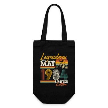Mai 1984 né vintage anniversaire - Sac à bouteille - noir - Devant