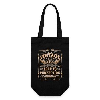 Vintage 2010 Vintage Anniversaire Cadeau Rétro - Sac à bouteille - noir - Devant
