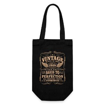 Vintage 1969 Vintage Anniversaire Cadeau Rétro - Sac à bouteille - noir - Devant