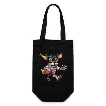 Rugby player Chihuahua - Gift Bag for Bottles - black - Front