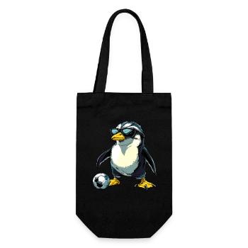 Football pingouin - Sac à bouteille - noir - Devant