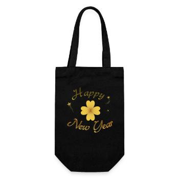 Bonne année Réveillon du Nouvel An - Sac à bouteille - noir - Devant