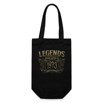 vintage 1973 birthday legend vintage with - Gift Bag for Bottles - black - Front