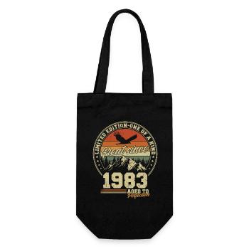 Großartig seit 1983 - Vintage 1983 Jahrgang - Geschenkbeutel für Flaschen - Schwarz - Vorne