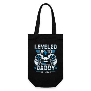 Promoted to dad in 2025 - Gift Bag for Bottles - black - Front