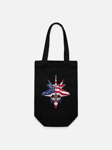 Amerikanische Kampfjets 4. Juli - Geschenkbeutel für Flaschen - Schwarz