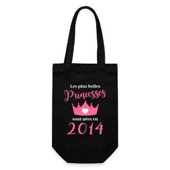 Les plus belles princesses sont nées en 2014 - Sac à bouteille - noir - Devant