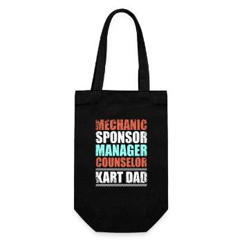 Lustiges Kart-Dad-Kart-Rennen | Go-Kart-Rennfahrer - Geschenkbeutel für Flaschen - Schwarz - Vorne