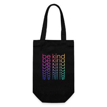 Motivational Be Kind | Inspirational Positive - Gift Bag for Bottles - black - Front