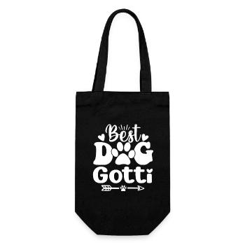 Hunde Gotti Beschts Gotti Schweiz Taufgotti - Geschenkbeutel für Flaschen - Schwarz - Vorne