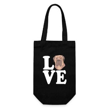 Bullmastiff Chien - Sac à bouteille - noir - Devant