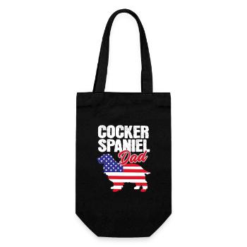Cocker Spaniel Vater - Geschenkbeutel für Flaschen - Schwarz - Vorne