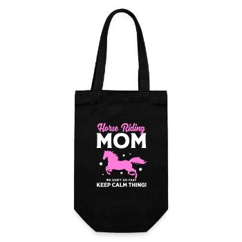 Pferderennen Mama Mutter - Geschenkbeutel für Flaschen - Schwarz - Vorne