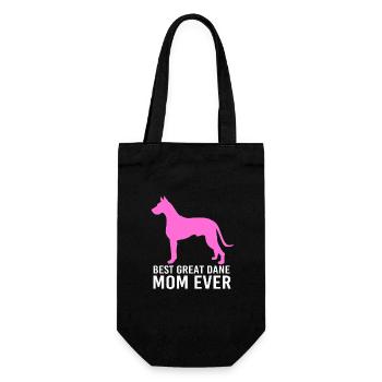 Deutsche Dogge - Geschenkbeutel für Flaschen - Schwarz - Vorne