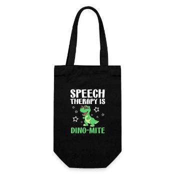 Speech Therapist Speech Therapist - Gift Bag for Bottles - black - Front