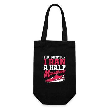 Marathonläufer Halbmarathon Marathon - Geschenkbeutel für Flaschen - Schwarz - Vorne