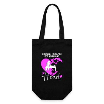 Massage masseur, masseuse, naturopath - Gift Bag for Bottles - black - Front