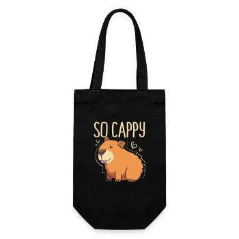 Capibara Capybara - Geschenkbeutel für Flaschen - Schwarz - Vorne