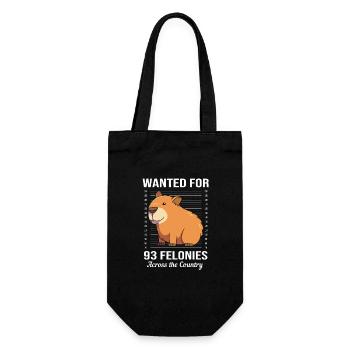Capybara Capibara - Geschenkbeutel für Flaschen - Schwarz - Vorne