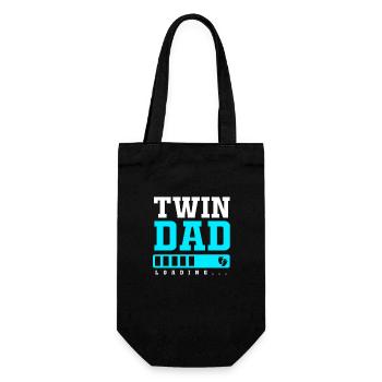 Zwilling Papa Zwillinge Vater - Geschenkbeutel für Flaschen - Schwarz - Vorne