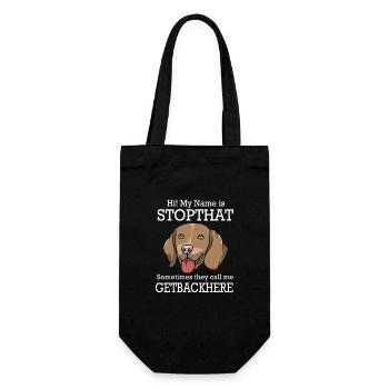 Chien allemand à poil court Braque allemand - Sac à bouteille - noir - Devant