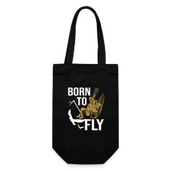 Gleitschirm Gleitschirmfliegen Paragliding - Gift Bag for Bottles - black - Front
