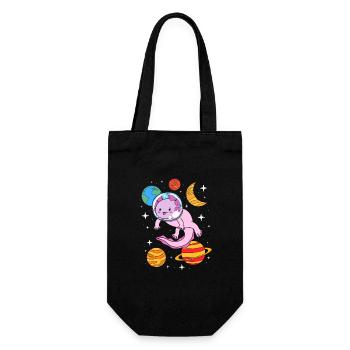 Astronaute axolotl - Sac à bouteille - noir - Devant