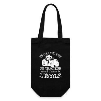 Né Pour Conduire Un Tracteur Cadeau Agriculteur - Sac à bouteille - noir - Devant