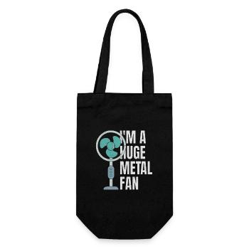 I'm A Huge Metal Fan Ventilator Lustig Metal - Geschenkbeutel für Flaschen - Schwarz - Vorne