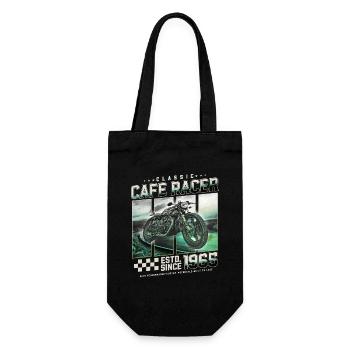 Cafe Racer Baujahr 1965 - Geschenkbeutel für Flaschen - Schwarz - Vorne
