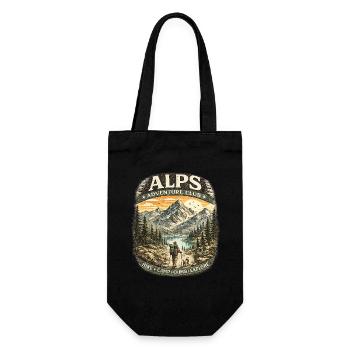 Alpes Aventure Patch Montagnes - Sac à bouteille - noir - Devant