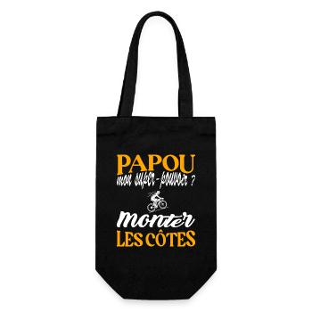 Papou t-shirt cycliste maillot vélo humoristique - Sac à bouteille - noir - Devant