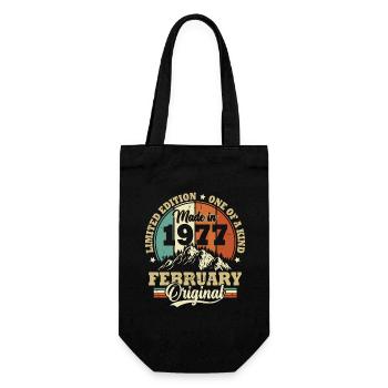 Cadeau D'anniversaire Février 1977 Vintage Rétro - Sac à bouteille - noir - Devant