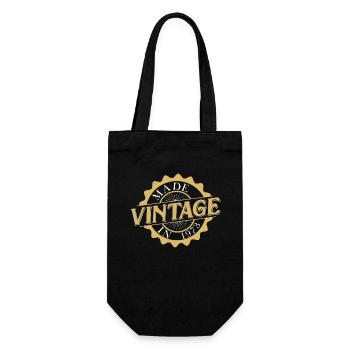 Made in 1973 Vintage Birthday Sayings - Gift Bag for Bottles - black - Front