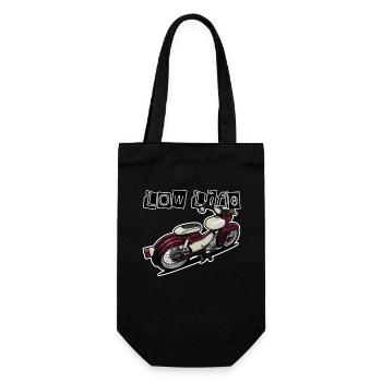 Star (red) // Illustration - Gift Bag for Bottles - black - Front