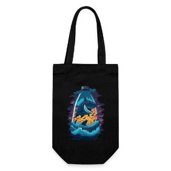 Shark Bottle - Gift Bag for Bottles - black - Front