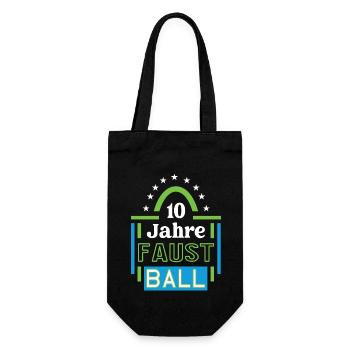 Faustball Jubiläum 10 Jahre Trainer Spieler Jubi - Geschenkbeutel für Flaschen - Schwarz - Vorne