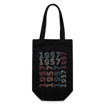 Né en 1957 Cadeau Anniversaire 1957 Retro 1957 - Sac à bouteille - noir - Devant
