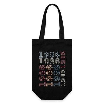 Jahrgang 1986 Geburtstagsgeschenk 1986 Retro 1986 - Geschenkbeutel für Flaschen - Schwarz - Vorne