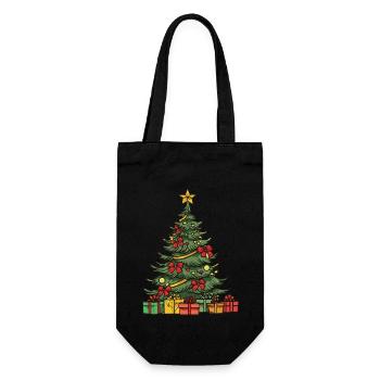 Sapin Noël - Sac à bouteille - noir - Devant