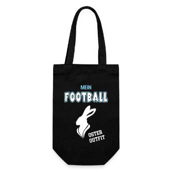 Football Oster Outfit Footballspieler Ostern - Geschenkbeutel für Flaschen - Schwarz - Vorne