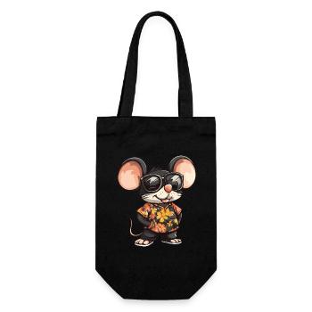 Mouse Comic Funny Summer - Gift Bag for Bottles - black - Front