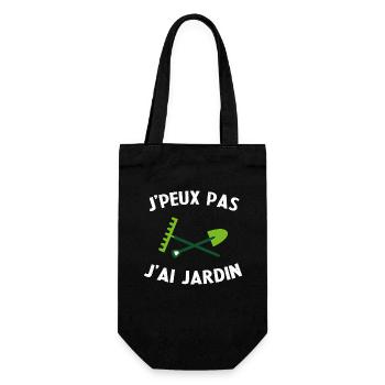 Ich kann nicht Ich Gärtner - Geschenkbeutel für Flaschen - Schwarz - Vorne