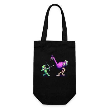 Quirky Archer's Ostrich Challenge - Gift Bag for Bottles - black - Front