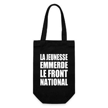 Die Jugend fickt den Front National - Geschenkbeutel für Flaschen - Schwarz - Vorne