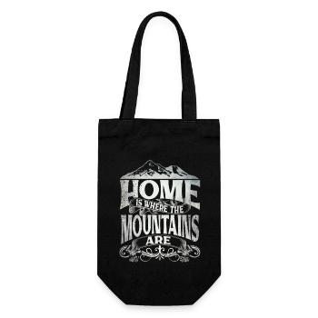 Home Is Where The Mountains Are - Gift Bag for Bottles - black - Front